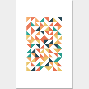 Epic Geometric Colourful Triangle Pattern Posters and Art